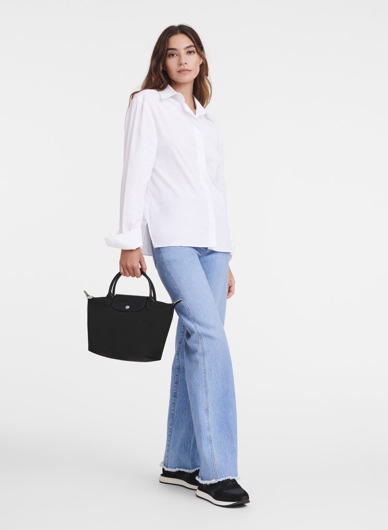 لونج شامب LONGCHAMP مقبض قصير سحاب المفاجئة إغلاق قماش الجلود تقليم حمل صغيرة نسائية - Image 2