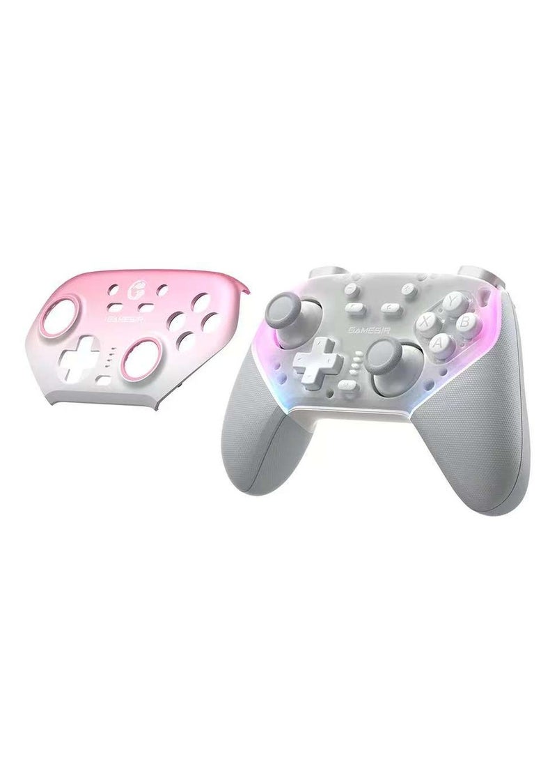 General - Wireless Gamepad Gamesir Super Nova Bluetooth Multiplatform Game Controller for PC, Steam, Switch, iOS, Android Hall Stick Hall Effect Triggers RGB Lighting Vibertion. Programmable 1000Hz Polling Rate 6 Axis Gyro One-Press Wake Up Pink-White - Image 1