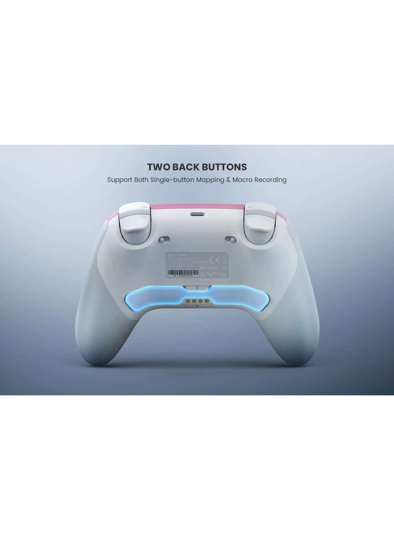 General - Wireless Gamepad Gamesir Super Nova Bluetooth Multiplatform Game Controller for PC, Steam, Switch, iOS, Android Hall Stick Hall Effect Triggers RGB Lighting Vibertion. Programmable 1000Hz Polling Rate 6 Axis Gyro One-Press Wake Up Pink-White - Image 1