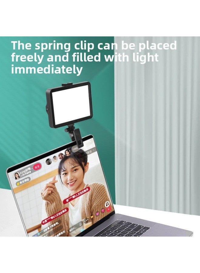 general Fill Light Photography Lighting Live Broadcast Room Small Desktop Dedicated Led Beauty Photography Indoor Soft Light Portable-Light Source Color:【three-tone Soft Light + 4 Color Chips】 Large Flat Pa - Image 1