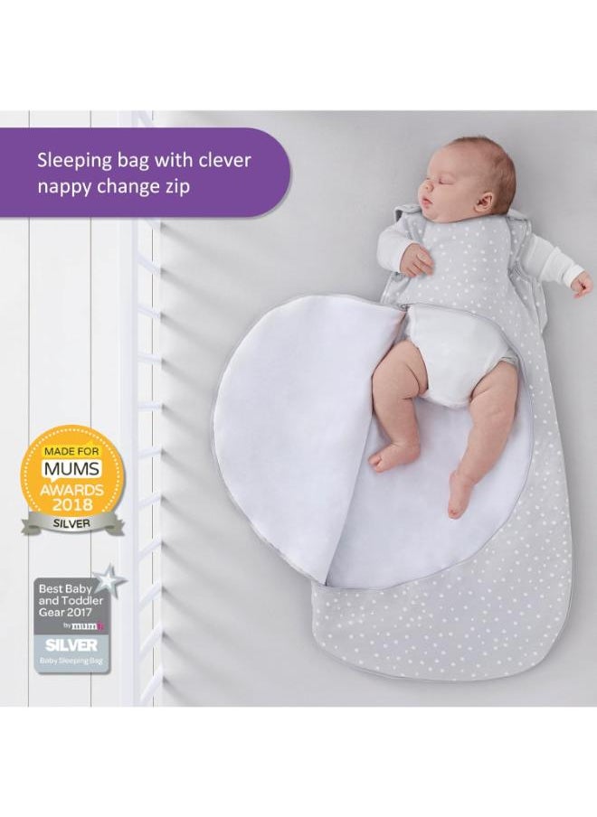 Snuz - Pouch Sleeping Bag Fir Infant And Baby Clever Nappy Change Zip 100% Cotton For Temperatures If 21 - 23 Celsius Suitable From 0 To 6 Months Colour - White Maximum Baby Length 68 Cm - Image 1