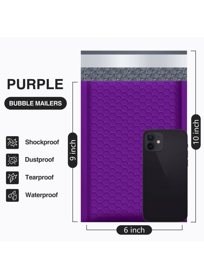UCGOU 6x10 Inch Purple Poly Bubble Mailers Padded Envelopes 50pcs - Image 2
