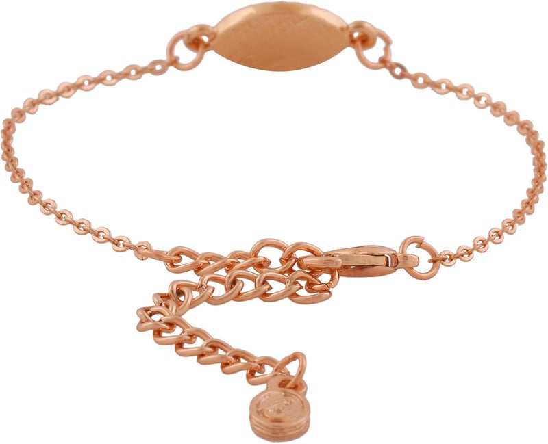 Estele Girl'S Non-PrecioUS Metal Alloy 24 Kt Rose Gold Plated Evil Eye Link Bracelet (Gold) - Image 4