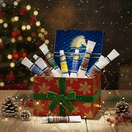 MyArtscape Watercolor Paint Set - 24 x 12ml Tubes - Lightfast - Vibrant Colors - Excellent Transparency - Kit for Vivid Watercolors Painting - Professional Artist Paint Supplies - Image 2