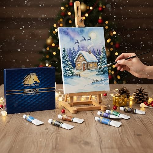 MyArtscape Watercolor Paint Set - 24 x 12ml Tubes - Lightfast - Vibrant Colors - Excellent Transparency - Kit for Vivid Watercolors Painting - Professional Artist Paint Supplies - Image 3