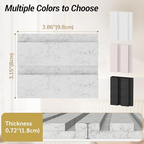 TONOR Bilayer Acoustic Panels Color Samples Pack, 4-Pack, 3.86''x3.15''x0.72'' Adhesive Wall Panel, Soundproof Tiles for Echo Absorption, Acoustical Barrier of Polyester Fiber, 4 Colors - Image 2