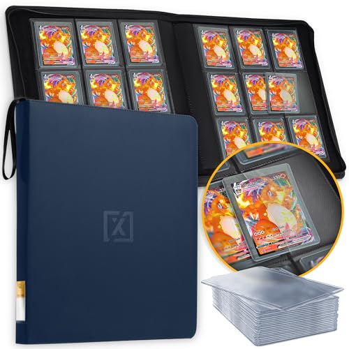 HOMEXPRO X PRO Top Load Card Binder Compatible with Toploading Card Cases Fits 252 20 Premium Loaders Included 9Pocket Ringless DoubleSided Pages Storage for TCG Sports Cards - Image 1