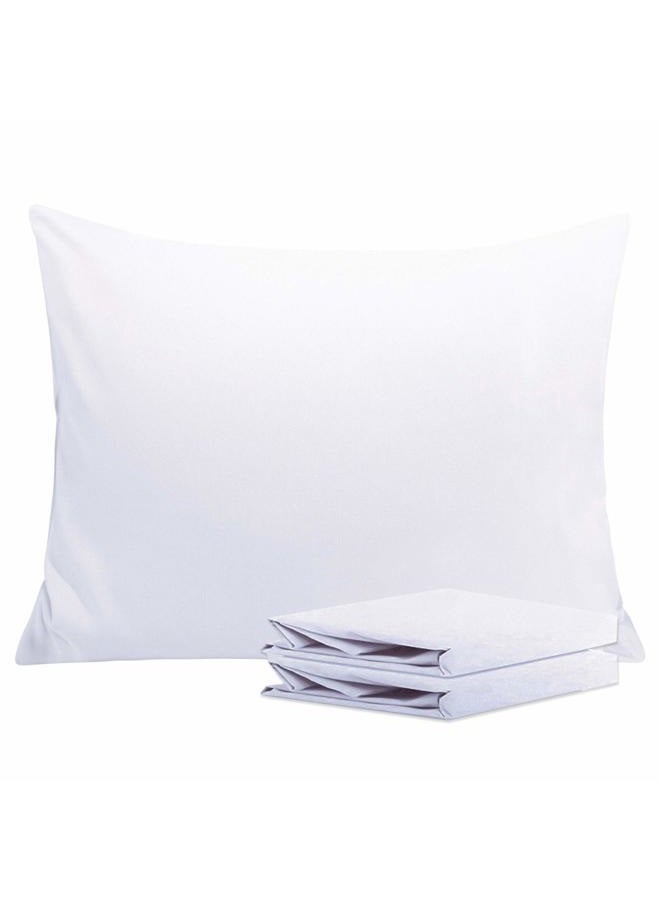 NTBAY 1800 Thread 100% Brushed Microfiber Standard Pillow Cases Set of 2, Super Soft and Cozy, Wrinkle, Fade, Stain Resistant with Envelope Closure 20x26 Pillowcases for Kids, 20x26 Inches, White - Image 1
