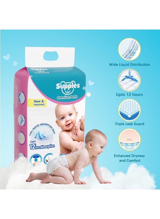 Supples - Brand - Supples Premium Diapers, X-Large (Xl), 24 Count, 12-17 Kg, 12 Hrs Absorption Baby Diaper Pants - Image 1