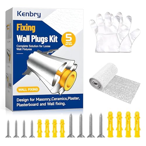 Kenbry Drywall Anchor Repair Kit196 x 3937 Patch Easy Cut for Fast Loose Anchors Fix No Need to Redrill or Fill Ideal for Most of Surfaces - Image 1