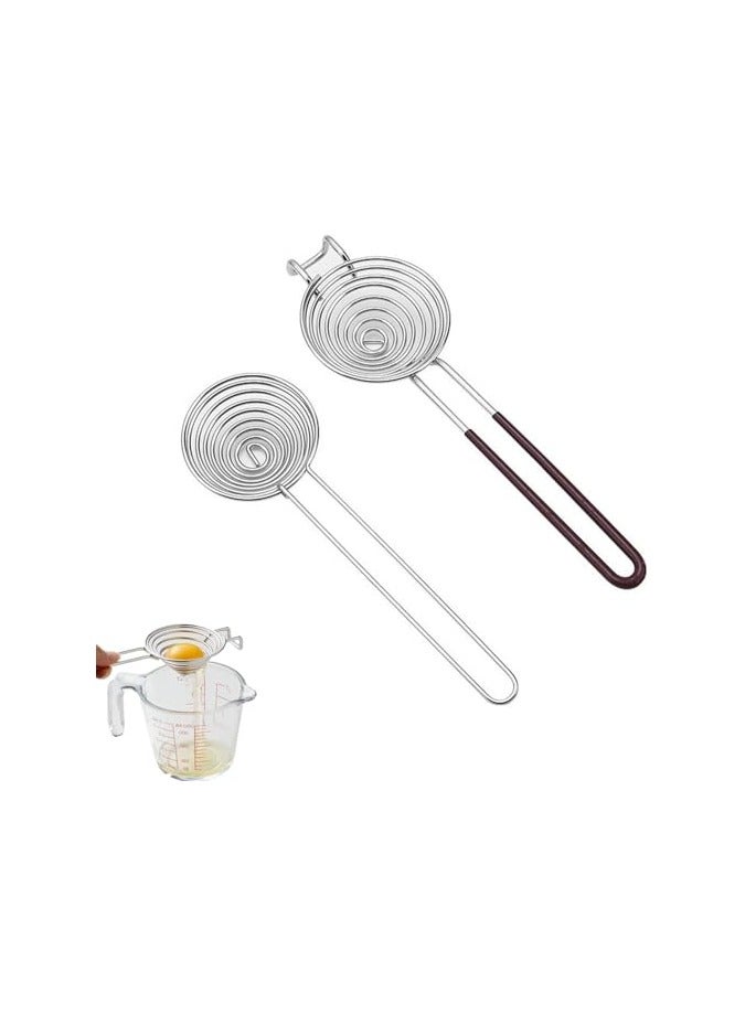 erorex 2 Pcs egg separator Egg yolk, egg white separator Stainless steel egg yolk sieve Egg separator Kitchen tools for baking cakes, kitchen gadgets Cooking/baking tools - Image 1