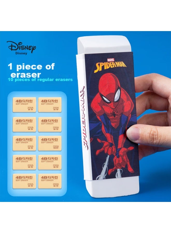 Disney Stationery Anti-loss Eraser, Student Learning Supplies, Elementary School-specific Art Eraser Brick, Spider-man E2001a - Image 2