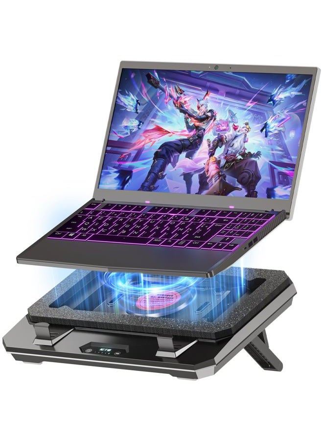IETS GT300 Upgraded Laptop Cooling Pad with Adjustable Stand, Turbo Boosted Cooler for Rapid Cooling 10-17inch Gaming Laptop, Flexible Sealing Ring，Featuring Air Filtration Adjustable clamp - Image 1