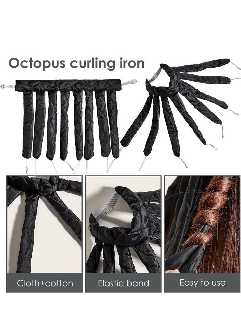 SYOSI Octopus Curling Headband Curler, Non-Hurting Heatless Sponge Curling Iron Hair Hoop Hair Styling Accessories for Women Sleeping Hair Styling  - Image 4