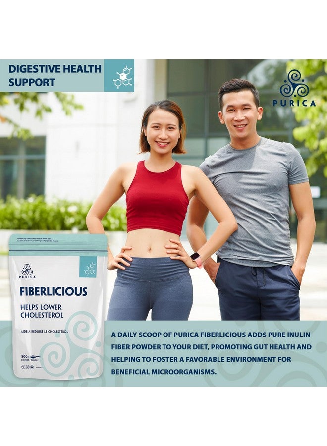 بوريكا مسحوق مكمل الألياف Fiberlicious من PURICA، 800 جرام، مستخلص جذر الهندباء النقي بنسبة 100% (السكاريد القليلة) - إنولين نقي! - Image 2