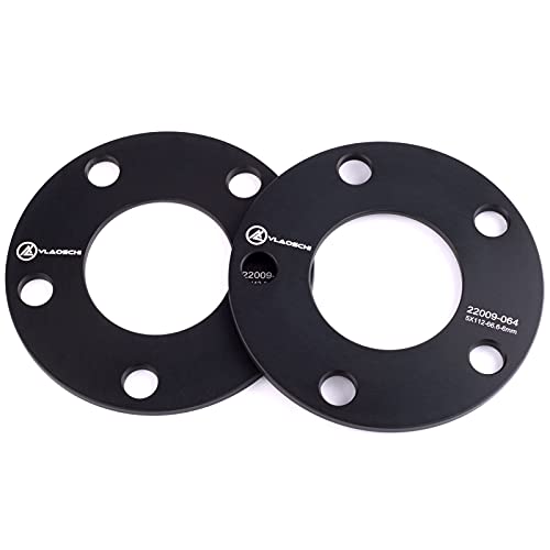 VLAOSCHI Black 5x100 Hubcentric Wheel Spacers (No Lip, 56.1mm Bore) 1/4 Inch (6mm) Compatible with Subaru 5 Lug for 1995-2022 Impreza |2005-2014 Outback | 2013-2022 BRZ |1998-2022 Forester - Pack of 2 - Image 1