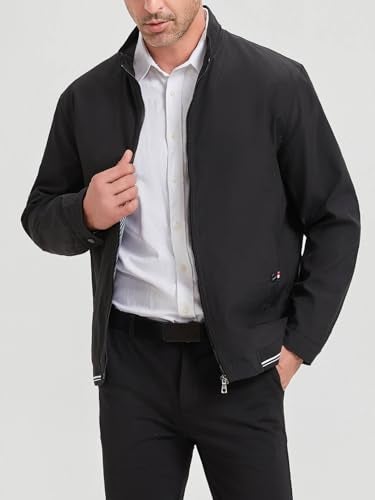 HaoMay Men's Business Casual Full Zip Lightweight Outwear Jackets(Black-XS) - Image 2