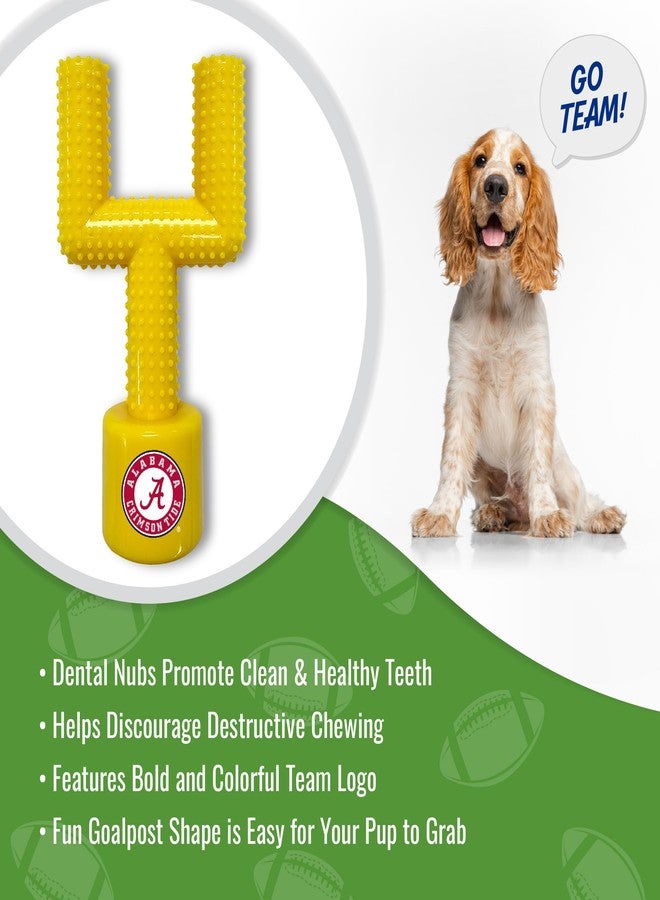 Pets First NCAA Alabama Crimson Tide Mega-Chew Hard Nylon Bacon-flavored Dog Bone Football Goal-Post Chew Toy. Interactive, Tasty & Fun Dog Chew Toy. Indestructible, Strong, Tough & Durable Pet Chew Toys - Image 4