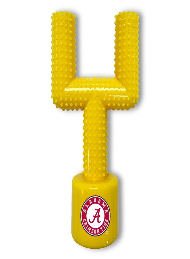 Pets First NCAA Alabama Crimson Tide Mega-Chew Hard Nylon Bacon-flavored Dog Bone Football Goal-Post Chew Toy. Interactive, Tasty & Fun Dog Chew Toy. Indestructible, Strong, Tough & Durable Pet Chew Toys - Image 1
