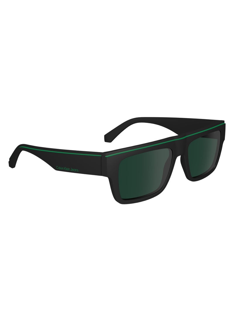 Calvin Klein Jeans - FULL RIM BIO INJ-G820 MODIFIED RECTANGLE CALVIN KLEIN JEANS SUN CKJ24603S  5517 (002) MATTE BLACK - Image 1