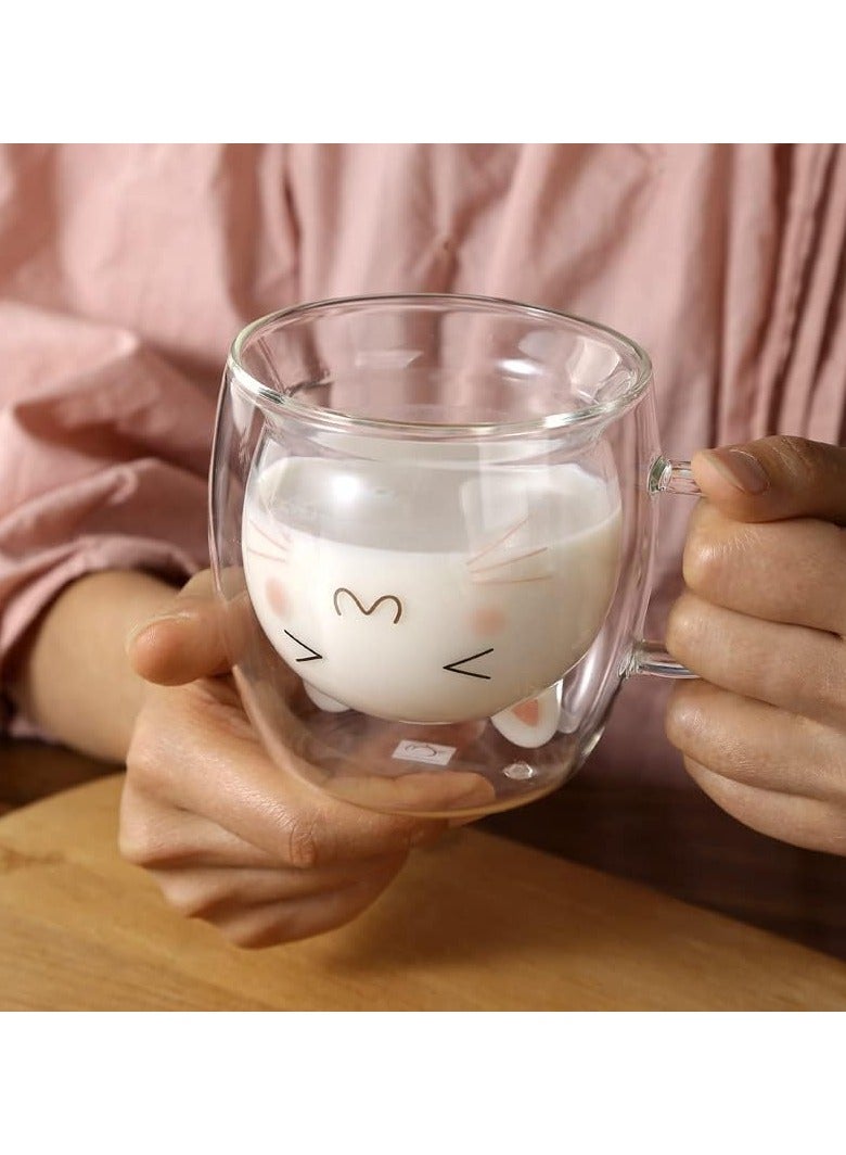 general Cute Mug Glasses, Cat Tea Mugs, Cute Coffee Mugs, Double Clear Insulated Glass, Espresso Mugs, Coffee Mugs, Tea Mugs, Milk Mugs - Image 3