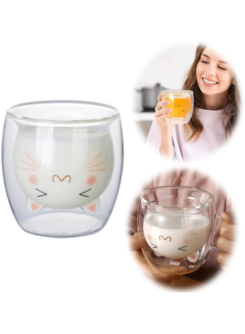 general Cute Mug Glasses, Cat Tea Mugs, Cute Coffee Mugs, Double Clear Insulated Glass, Espresso Mugs, Coffee Mugs, Tea Mugs, Milk Mugs - Image 1