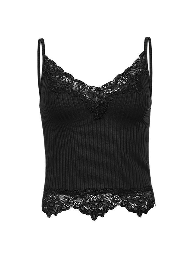 NIBEMINENT Women's Fashion Casual Sleeveless Top Knitted Lace camisole Tank Round Neck V-Neck Printed - Image 3