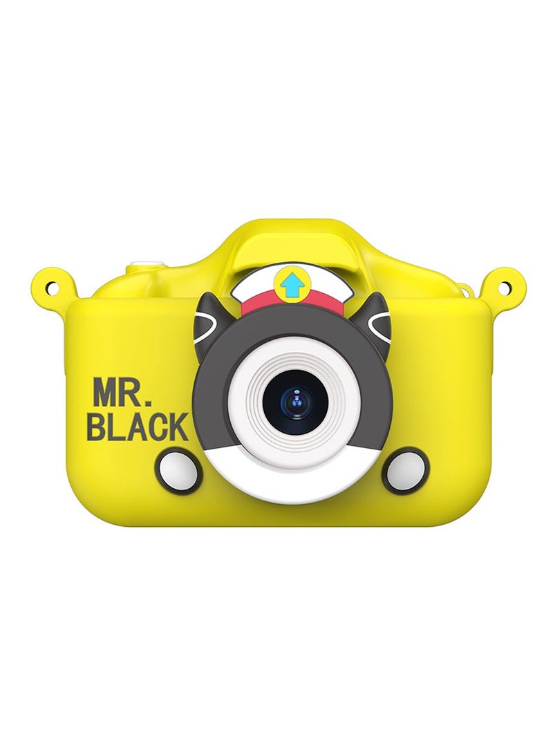AROAQ Children's Camera Toy, HD 1080p Shockproof Children Video Camera,Portable Camera Toy, Multiple Functions Digital Camera For Girls Boys,(Yellow-Black Cat Sheriff-HD Dual Lens (No Memory Card)) - Image 1