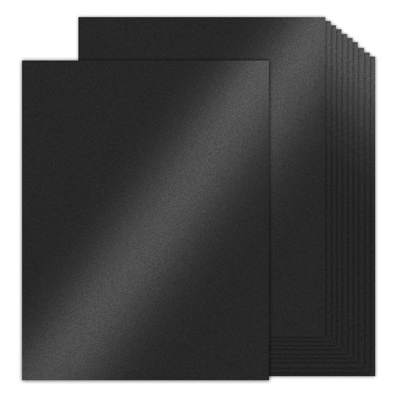 Goefun 24 Sheets Black Shimmer Cardstock 8.5 x 11 Metallic Paper, Goefun 80lb Card Stock Letter Size Sheets for Halloween, Invitations, Scrapbooking, Crafts, Graduations - Image 1