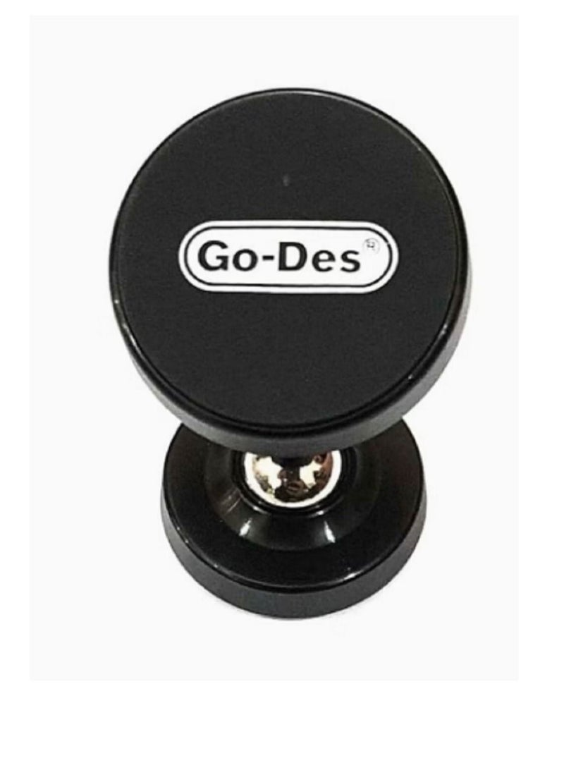 GO-DES Car Phone Holder Magnetic Dashboard Mobile Mount with Metal Plates Compatible with iPhone, Samsung, Huawei Phones & Google Pixel - Image 1