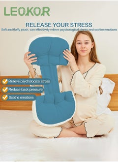 LEOKOR Maternity Pillow for Sleeping, Super Soft and Comfortable Side Sleeping Support for Back, Belly, and Legs for Pregnant Women, Pregnancy Pillow with Detachable and Adjustable Pillow Cover  - Image 2