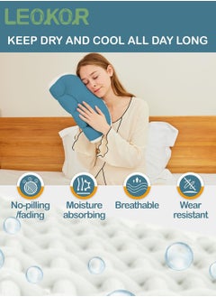 LEOKOR Maternity Pillow for Sleeping, Super Soft and Comfortable Side Sleeping Support for Back, Belly, and Legs for Pregnant Women, Pregnancy Pillow with Detachable and Adjustable Pillow Cover  - Image 5