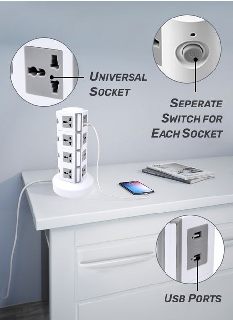 Layers Tower Extension Cord Socket