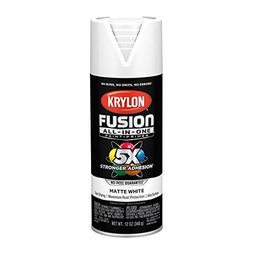 Krylon Fusion AllInOne Adhesive Spray Paint for IndoorOutdoor Use 12 oz White