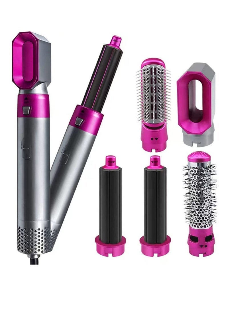 5 in 1 one-step hair dryer and volumizer hot air brush for Straightening Curling Drying - Image 1