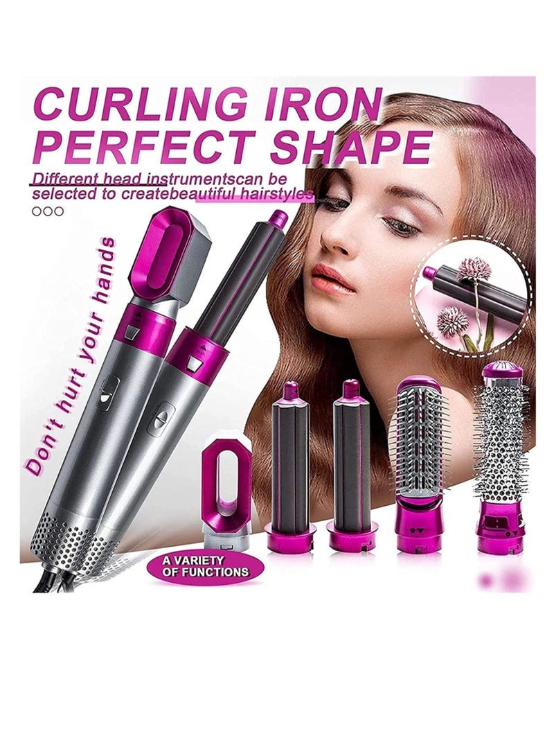 5 in 1 one-step hair dryer and volumizer hot air brush for Straightening Curling Drying - Image 3