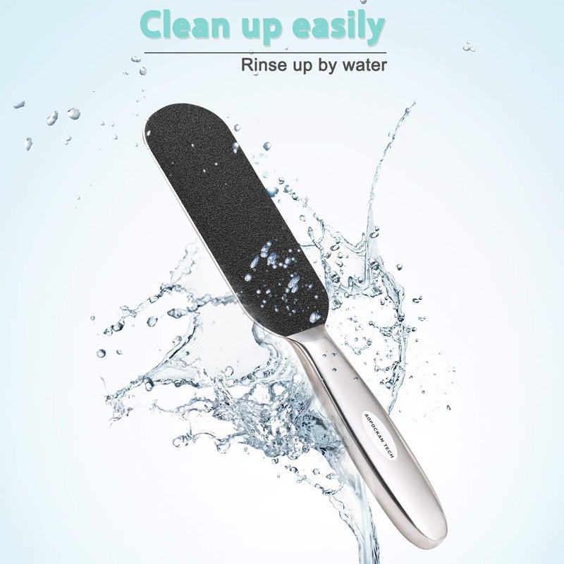 AOPOCKAN TECH Professional Pedicure Foot File,Coarse/Fine Double Side and Reusable Stainless Steel Cracked Skin Corns Callus Remover Feet Rasp - Image 4