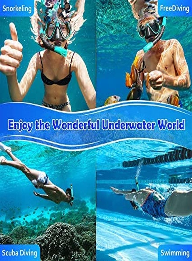VBM Mask Fin Snorkel Set with Adult Snorkeling Gear, Panoramic View Diving Mask, Trek Fin, Dry Top Snorkel +Travel Bags, Snorkel for Lap Swimming - Image 3