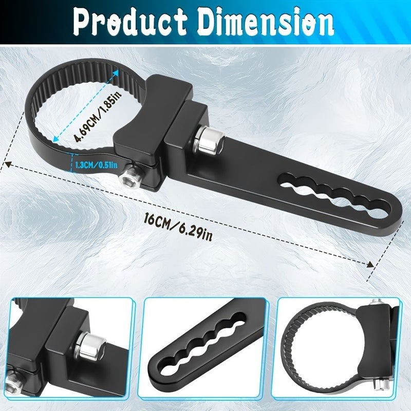 Universal 1.85 Inch Roll Cage Mount Brackets for LED Work Lights Black - Image 2
