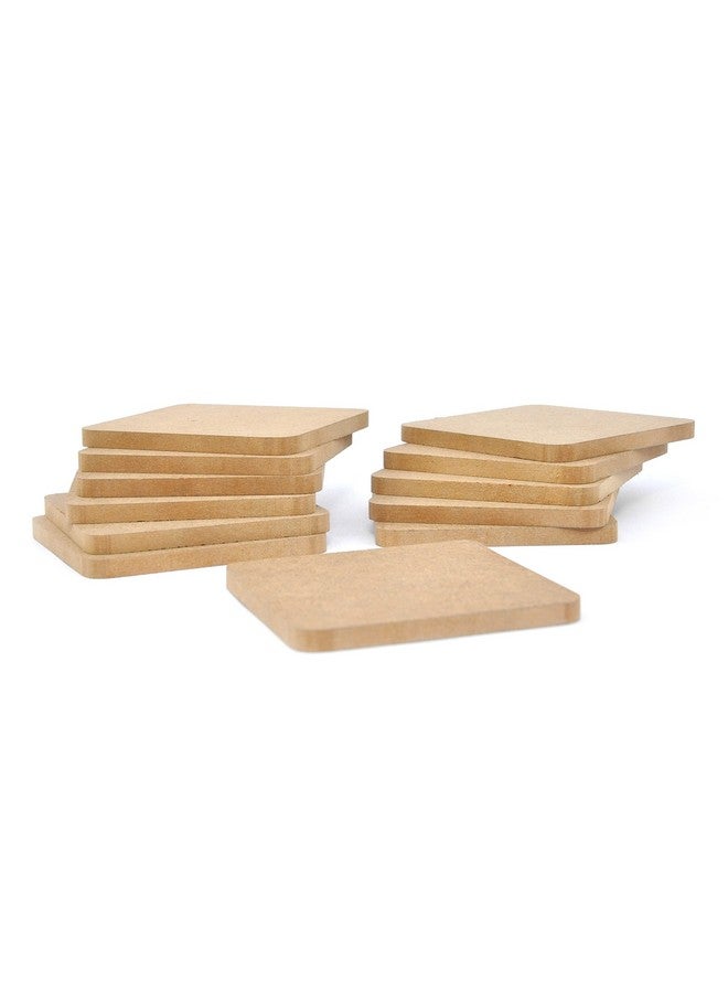 IVEI أكواب خشبية من MDF للقيام بها بنفسك - مجموعة من 12 (3.5 بوصة × 3.5 بوصة) (مبدئي وغير مبدئي) (3.5 بوصة × 3.5 بوصة (مربع)، غير مبدئي) - Image 2