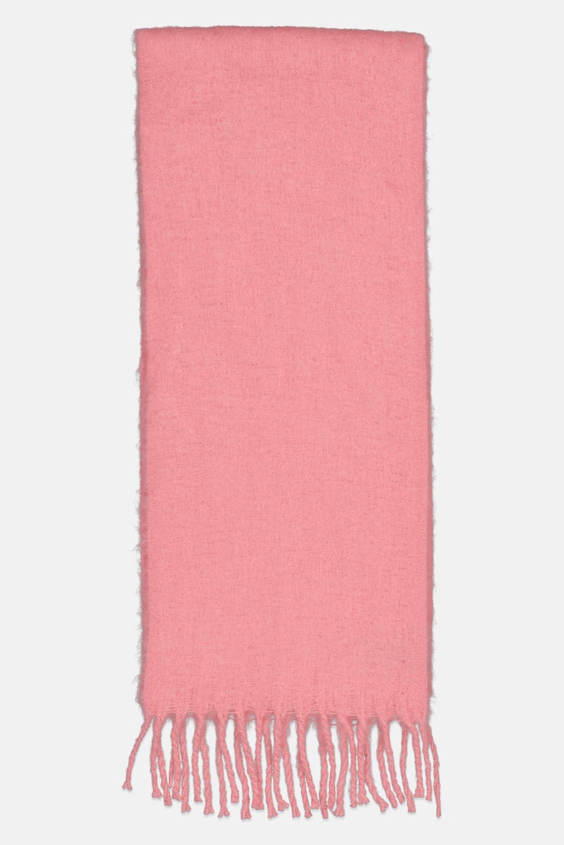 Reserved Women Solid Knitted Scarp, Pink - Image 2