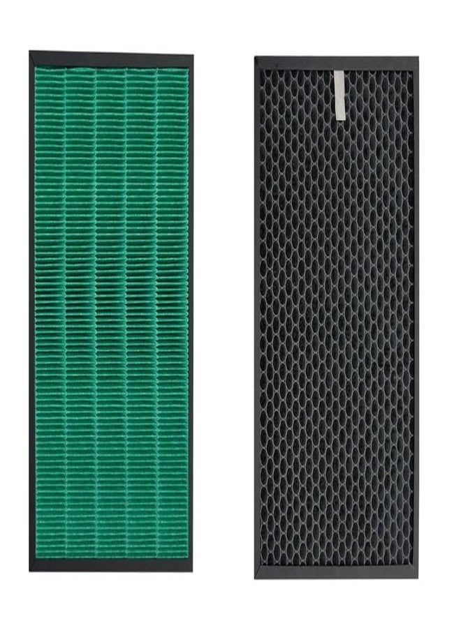 فيتي فلتر فلتر Fette - فلتر بديل 400/400S متوافق مع مجموعة فلاتر Coway AIRMEGA Max2 400 400S 400(G) 400S(G) Max2 الخضراء والكربون النشط، AP-2015-FP، عبوة من قطعتين - Image 2