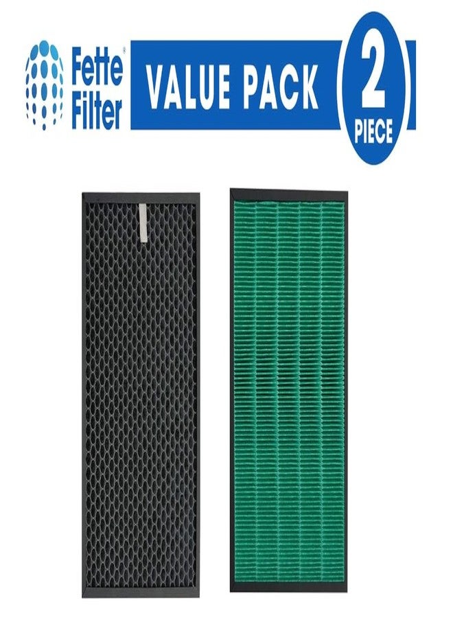فيتي فلتر فلتر Fette - فلتر بديل 400/400S متوافق مع مجموعة فلاتر Coway AIRMEGA Max2 400 400S 400(G) 400S(G) Max2 الخضراء والكربون النشط، AP-2015-FP، عبوة من قطعتين - Image 3