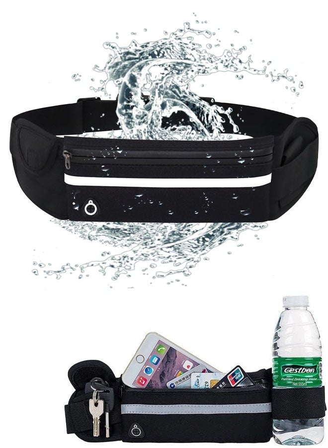Slim Running Belt No-Bounce  Phone Holder for Women Man | Waterproof Fanny Pack with Quick-Dry Pockets & Night Reflective - Image 1