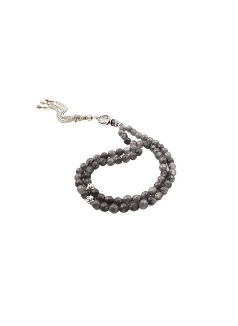 Brazilian Agate Men's Rosary, in its luxurious color - consists of 66 beads - Each bead of the rosary comes with a wonderful finishing touch - giving it a special shine that contrasts beautifully with its elegant gray color - from Jadwar