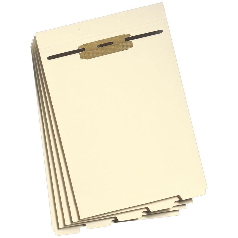 Smead Stackable Folder Divider with Fastener, Bottom 1/5-Cut Tab, Letter Size, Manila, 50 per Box (35600) - Image 1