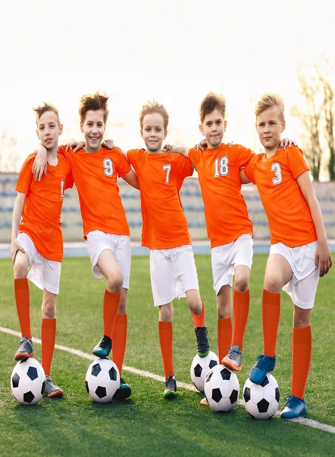 Regilt 24 Pairs Kids Youth Soccer Baseball Socks, Bulk Softball Football Team Socks Knee High Tube Sock (US, Alpha, Medium, Regular, Regular, Orange) - Image 3