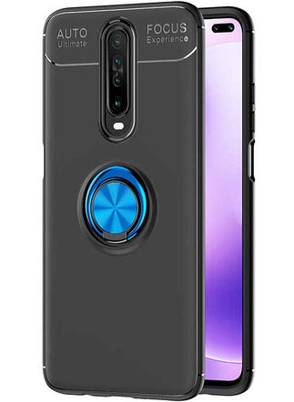 Nevarium Xiaomi Poco X2 Case Ring Silicone Range - Black-Blue  - Image 1