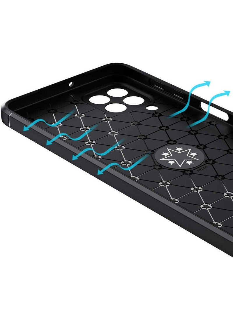 Nevarium - Xiaomi Poco X2 Case Ring Silicone Range - Black-Blue - Image 1