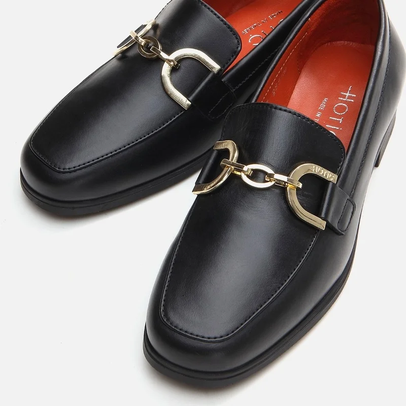 Hotiç 01AYH291750A100 GENUINE Leather Black Women's Loafer